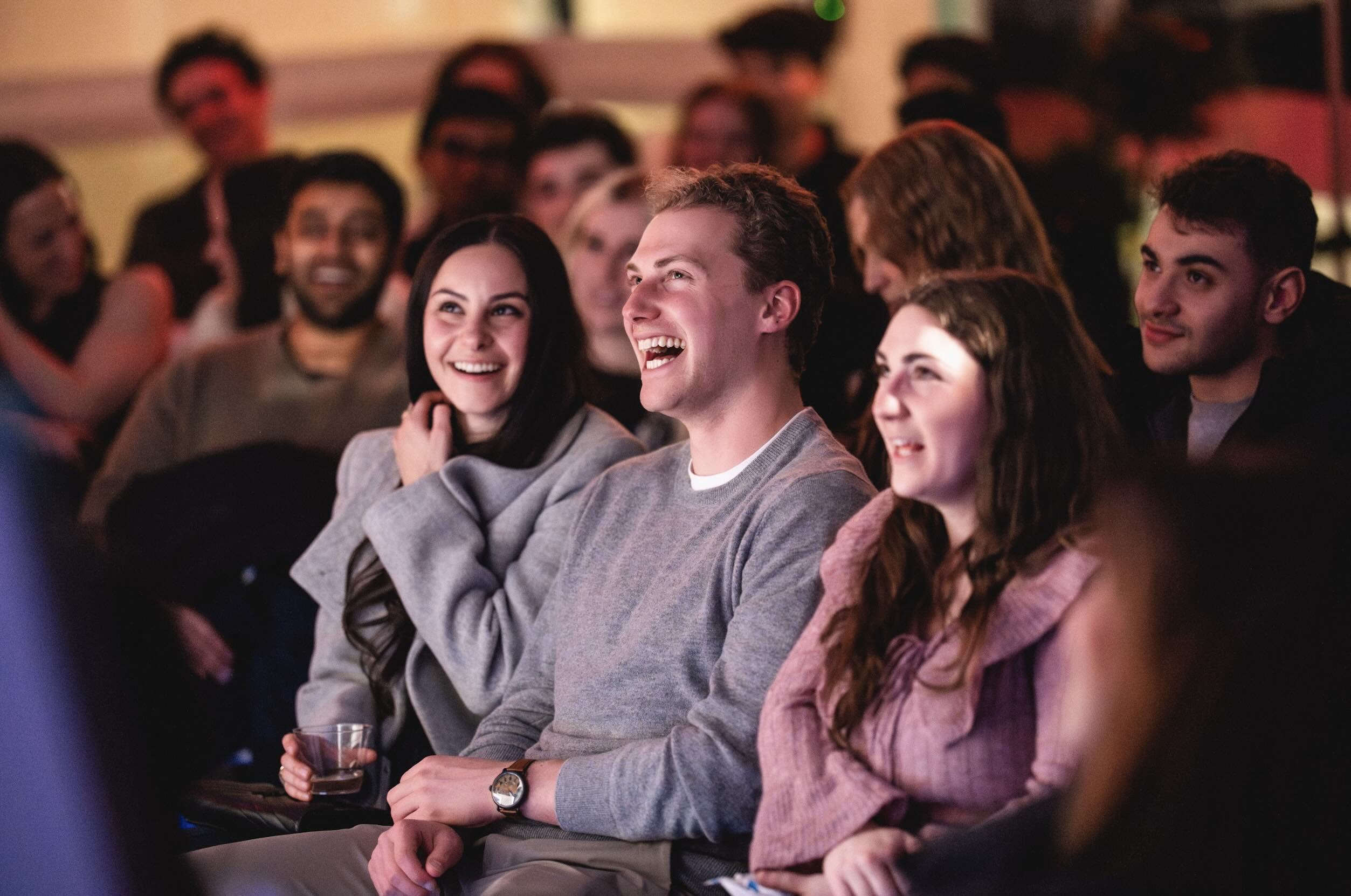 Crowd enjoying live comedy